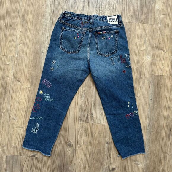 Gap - Anniversary Limited Edition Embroidered Jeans Girls - Size 10 Plus - Picture 2 of 8